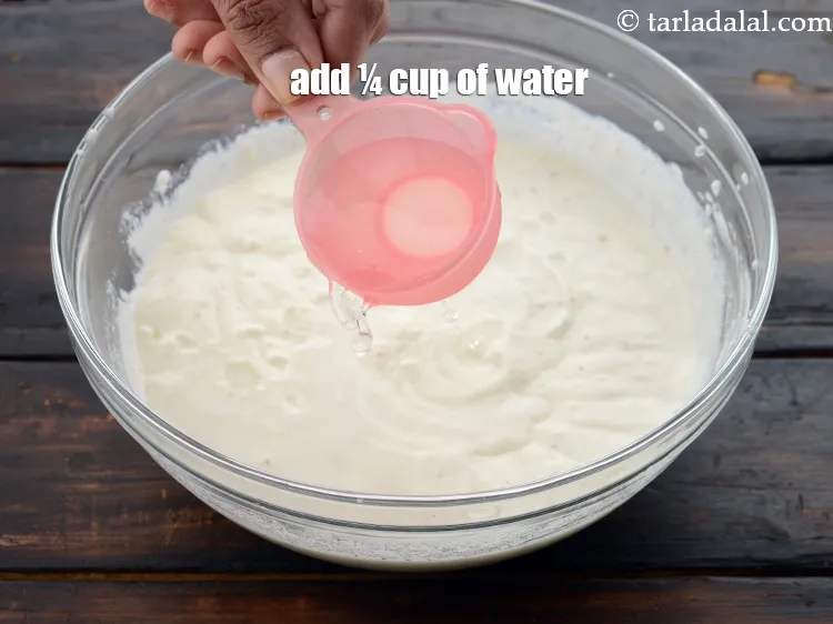 Step 15 – Add &frac14; cup of water.&nbsp;