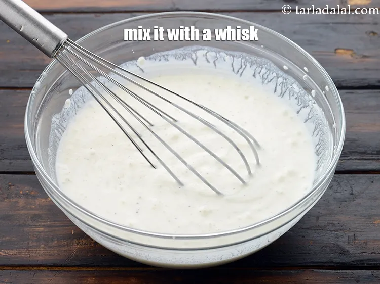 Step 16 – Mix it well using a whisk. It should be thick.&nbsp;