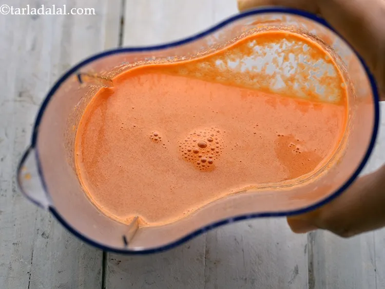 Step 12 – Put a few carrots in a hopper at a time to obtain the <strong>Carrot Juice</strong>. …