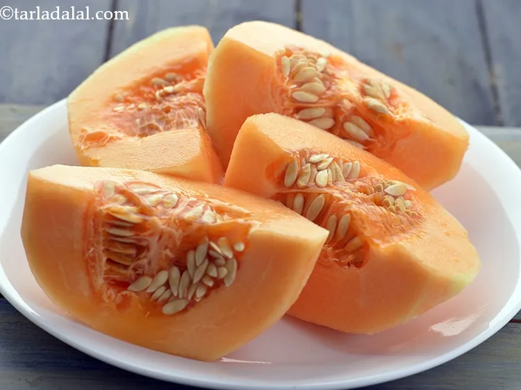 Step 17 – Then peel the muskmelon using the same sterilized sharp knife. Try and avoid leaving any …
