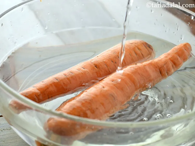 Step 9 – Wash the carrot very well with clean water to make it free of dirt if …