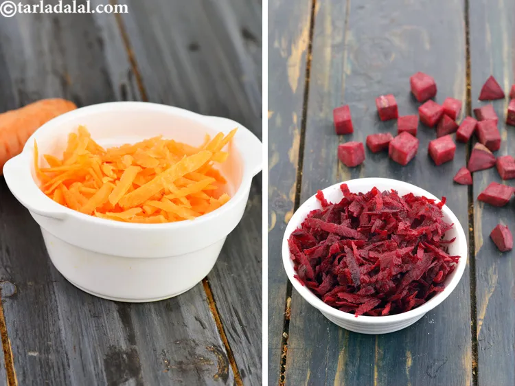 स्टेप 23 – आप इस रायते में कद्दूकस किया हुआ चुकंदर और कद्दूकस …