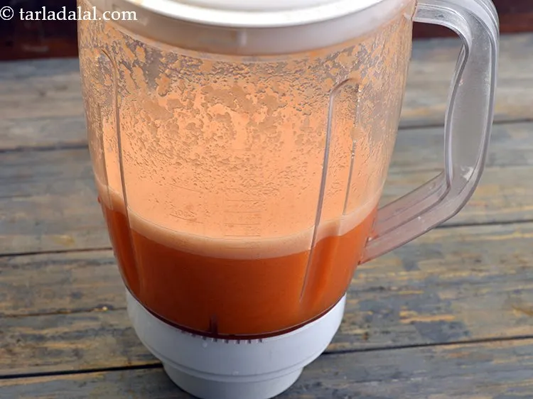 Step 3 – Add 2 cups of chilled water to it and blend till smooth.