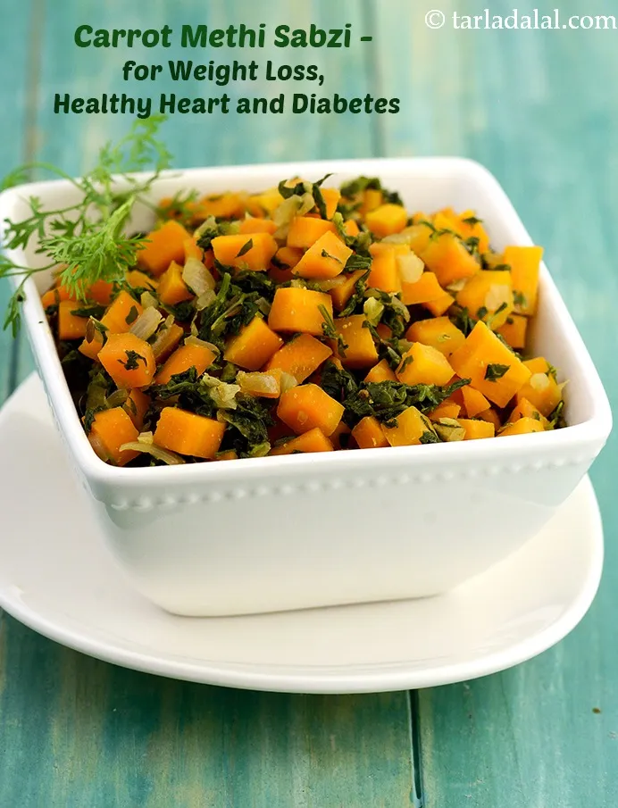 Step 17 – <strong>Carrot Methi Sabzi - for Weight Loss, Healthy Heart and Diabetes</strong>