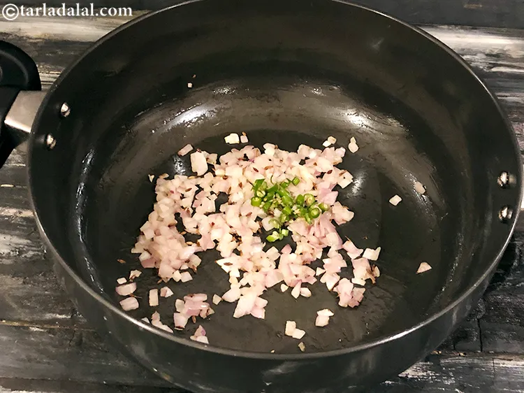 Step 4 – Add the green chillies.