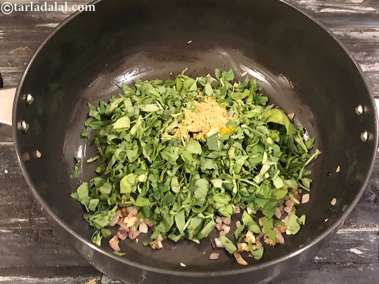 Step 9 – Add the coriander powder.