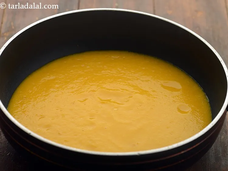 Step 19 – Transfer the mixture into a deep non-stick pan.