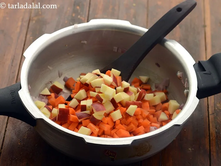 Step 11 – Add chopped apple as well. You can avoid it if you wish to, but apples …