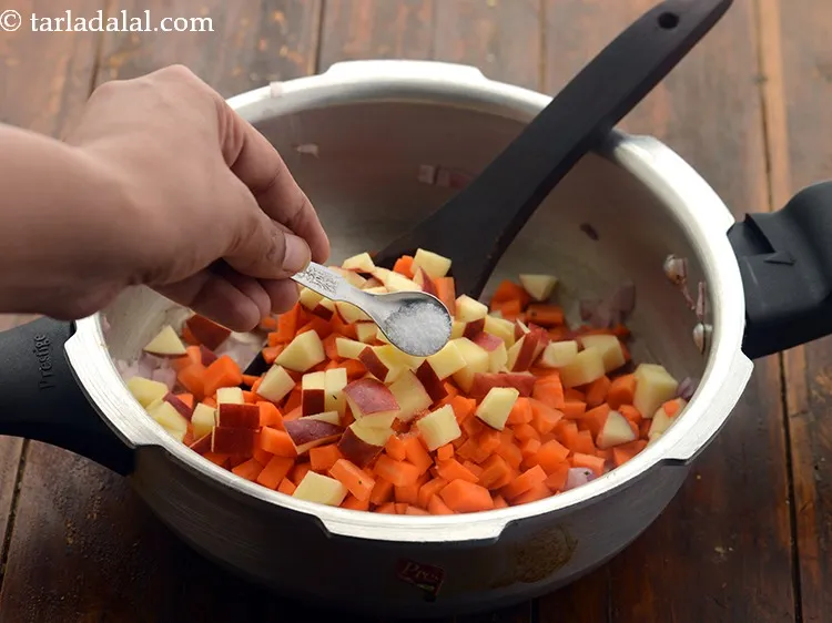 Step 12 – Add little salt to it.