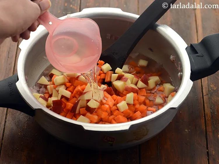 Step 13 – Add 1&frac12; cups of water.