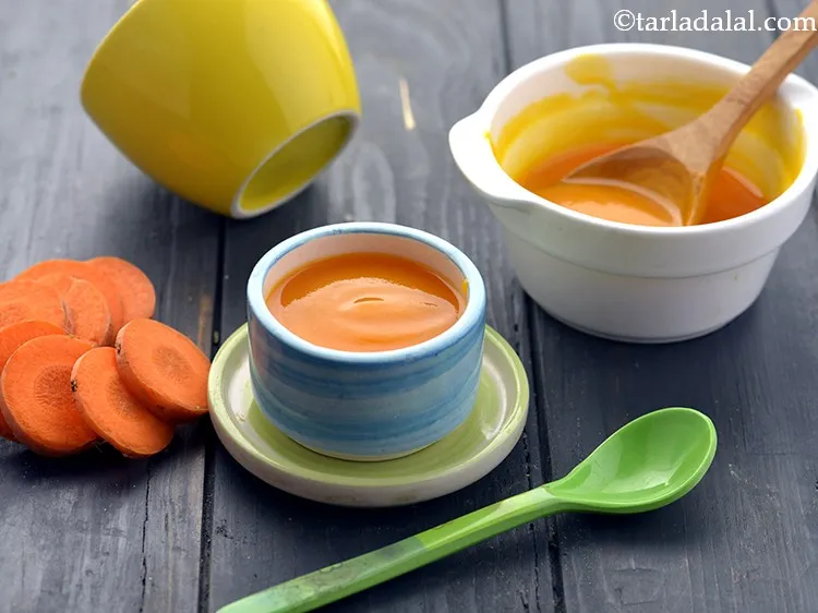 Step 18 – Serve <strong>Carrot Soup</strong> lukewarm. It is best to serve fresh foods to babies to prevent …