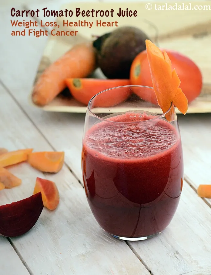 Step 7 – <strong>Carrot Tomato Beetroot Juice for Weight Loss, Healthy Heart and Fight Cancer.</strong>