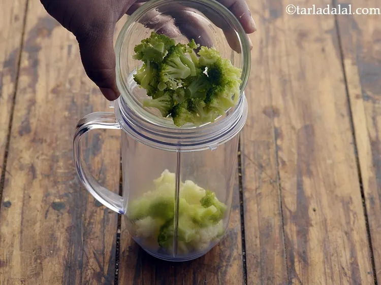 Step 19 – Then add the blanched broccoli to it.&nbsp;