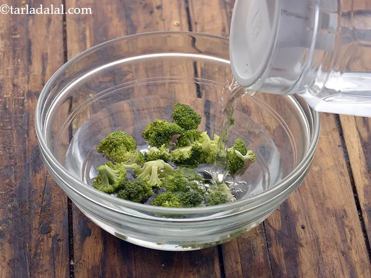 Step 15 – Wash the broccoli florets very well with clean water to make it free of dirt …