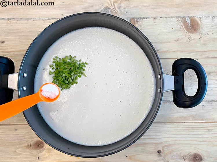 स्टेप 19 – नमक डालें।