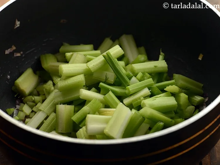 Step 8 – Add celery. Celery is used widely in continental and Asian cooking. It has a strong …