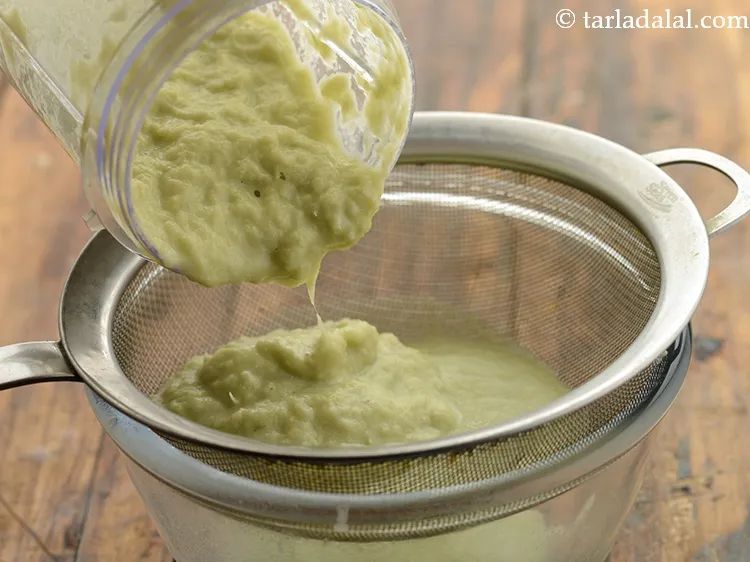 Step 15 – Strain the blended mixture.