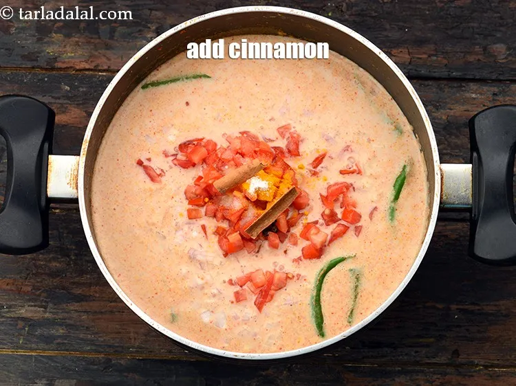 Step 30 – Add 2&nbsp;sticks&nbsp;<a href="https://www.tarladalal.com/glossary-cinnamon-dalchini-346i">cinnamon (dalchini)</a>.&nbsp;
