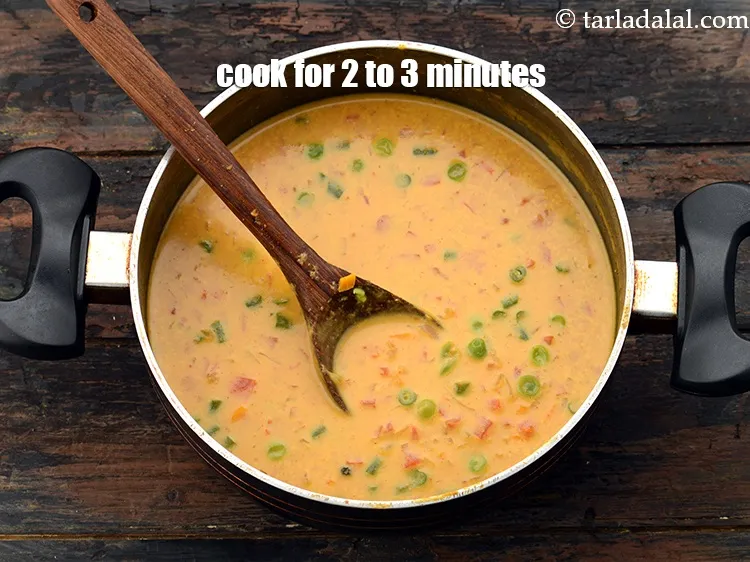 Step 34 – Cook on a medium flame for 2 to 3 minutes, while stirring occasionally. Keep aside.
