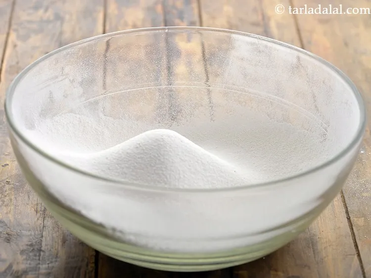 Step 3 – Sift the flour. It removes the impurities and lumps from flour