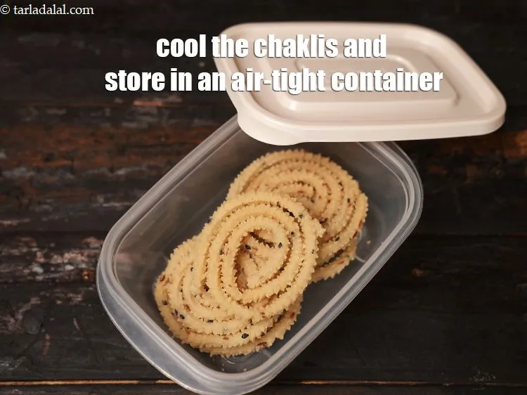Step 17 – Cool the chaklis and store in an air-tight container.