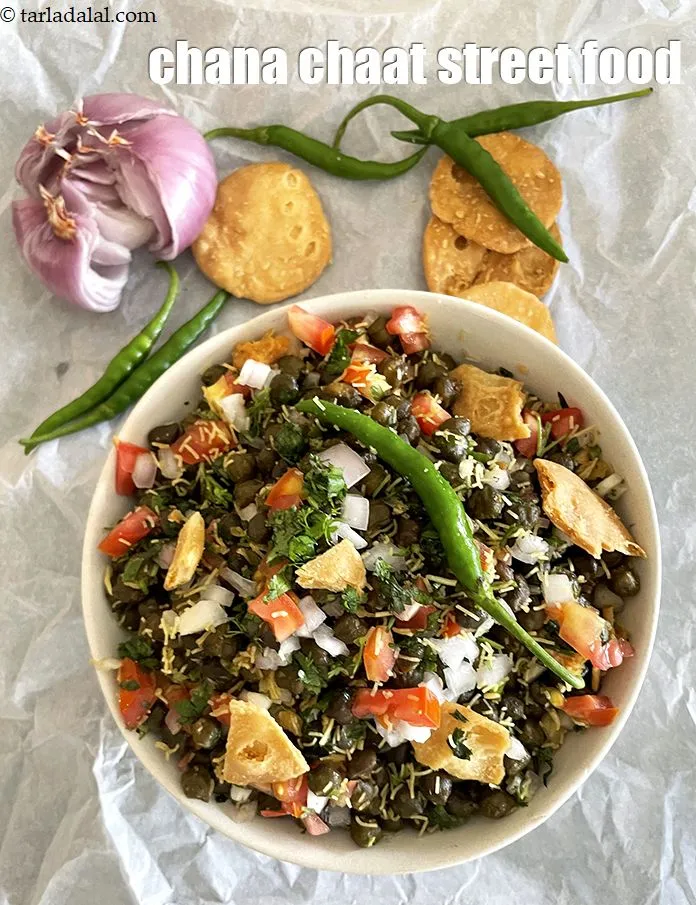 Step 33 – Serve <strong>hare chane ki chaat | Indian chana chaat street food |&nbsp;green chickpea chaat | …