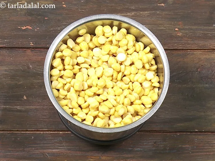 Step 15 – For the batter of <strong>chana dal bhajiya recipe | Indian chana dal pakora | lentil …