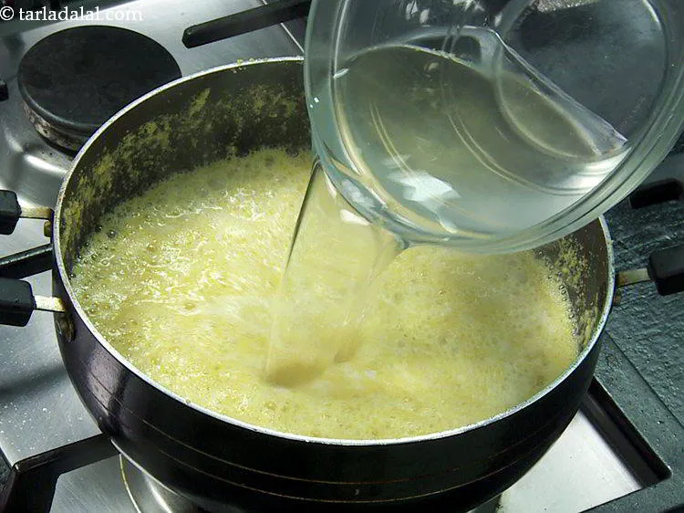 Step 14 – Also, add 1 cup of hot water. It is important to use hot water so …