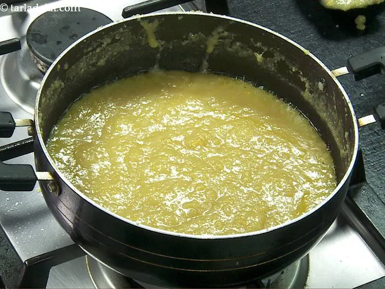 Step 19 – Cook on a medium flame for 6 to 8 more minutes or till the sugar …