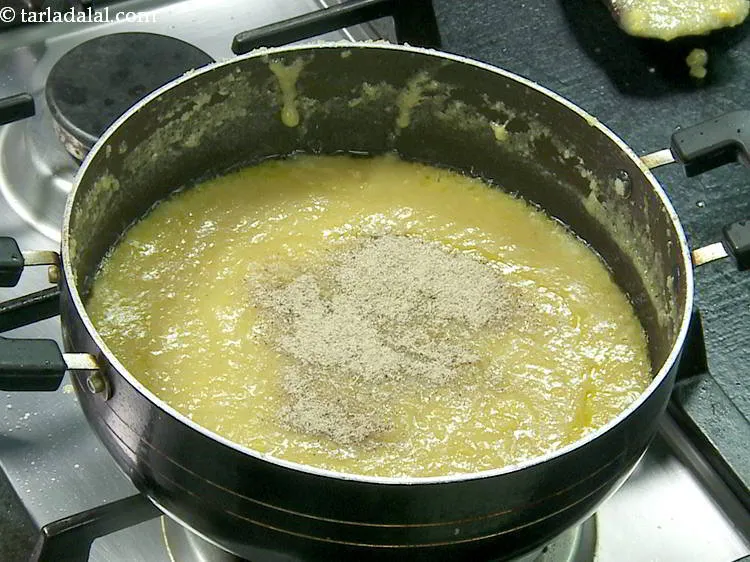 Step 20 – Add the cardamom powder. Elaichi gives out a pleasant flavour and aroma to the chana …