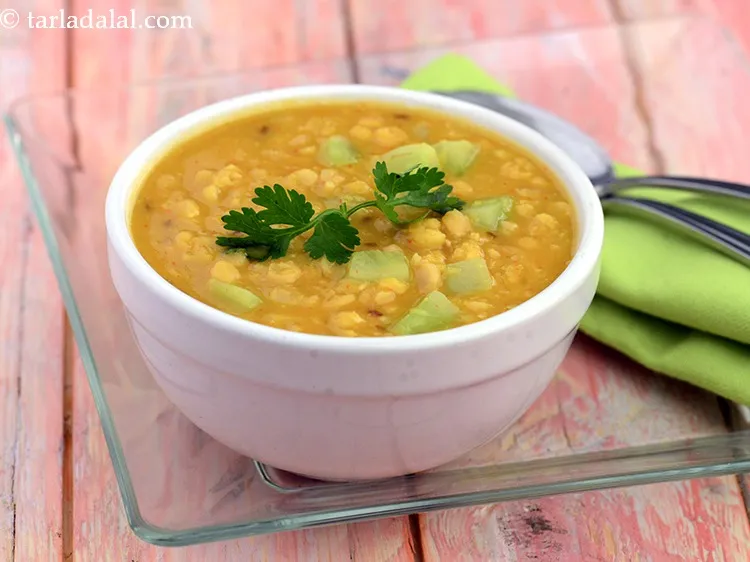 Step 38 – Serve <strong>chana dal with cucumber recipe | cucumber chana dal subzi | healthy chana dal …