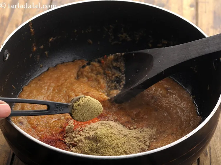 Step 22 – Add coriander powder.