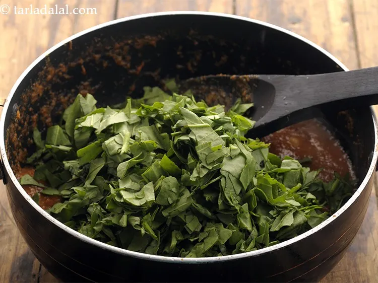 Step 26 – Add spinach. You can also make use of baby spinach if available.&nbsp;