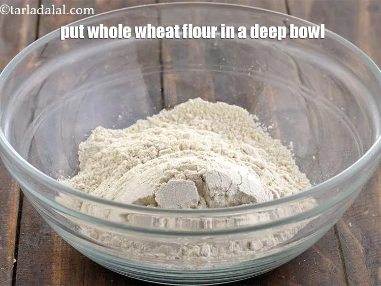 Step 3 – To make the&nbsp;<strong>roti</strong>&nbsp;dough, you will need a thali called parat, i.e. a stainless steel flour …