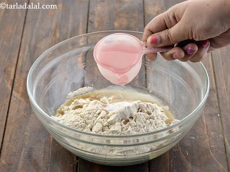 Step 4 – Slowly add water little by little.