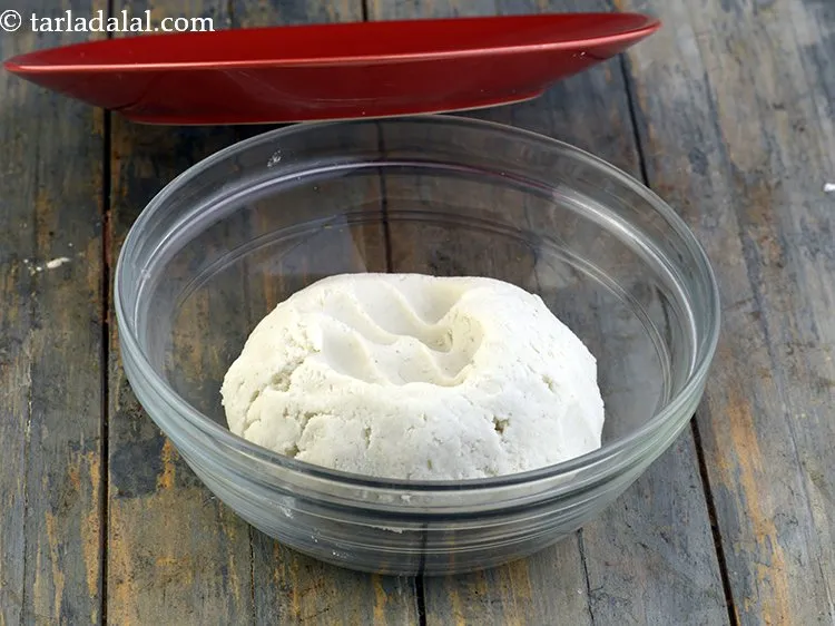 Step 5 – Mix well and knead into soft dough, using enough water.