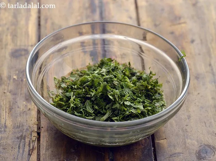 Step 16 – Finally, add chopped coriander and salt to taste.