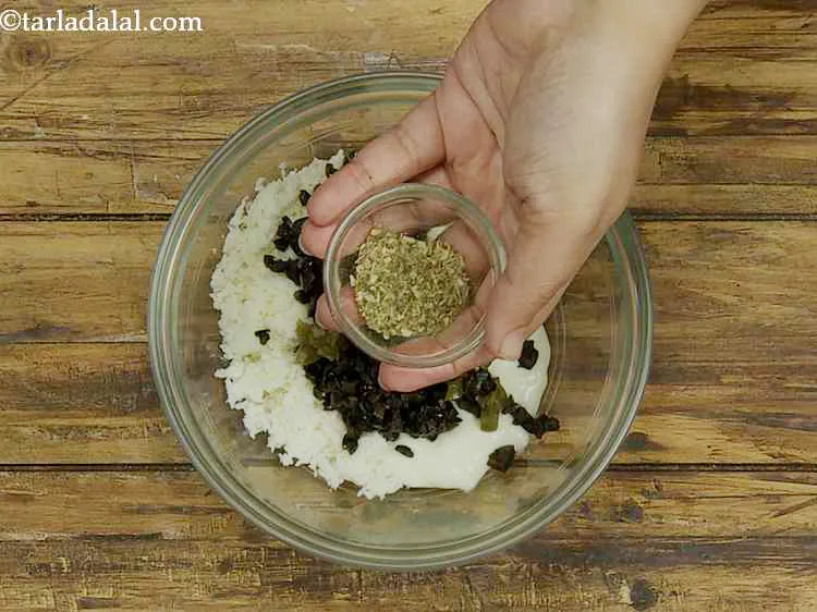 Step 5 – Add the mixed dried herbs. This is a prepacked mix sold which contains dried oregano, …
