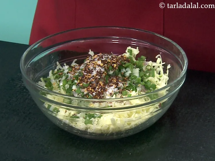 Step 29 – Add <a href="https://www.tarladalal.com/glossary-salt-namak-table-salt-418i">salt</a>&nbsp;to taste. Note that cheese is little salty, so add salt accordingly.&nbsp;