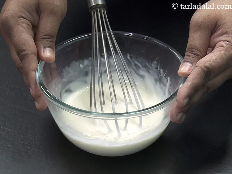 Step 34 – This is how the cheese sauce mixture looks after mixing. Keep aside.