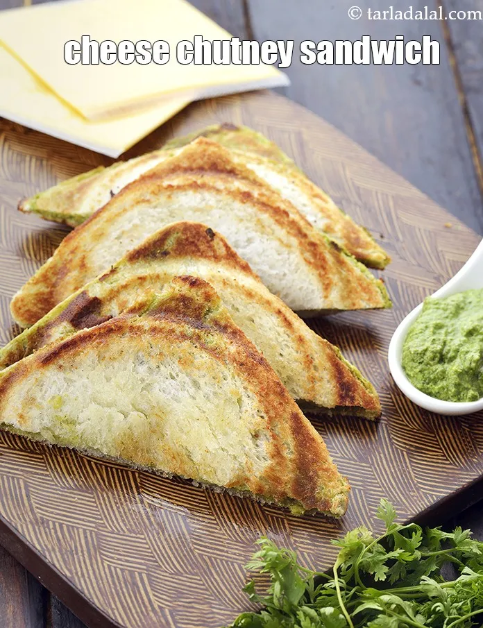 Step 20 – Serve <strong>chutney cheese toast sandwich recipe | cheese chutney sandwich | Indian grilled cheese sandwich …