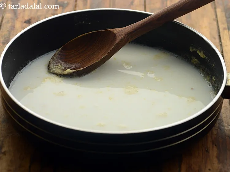 Step 7 – Add the milk.