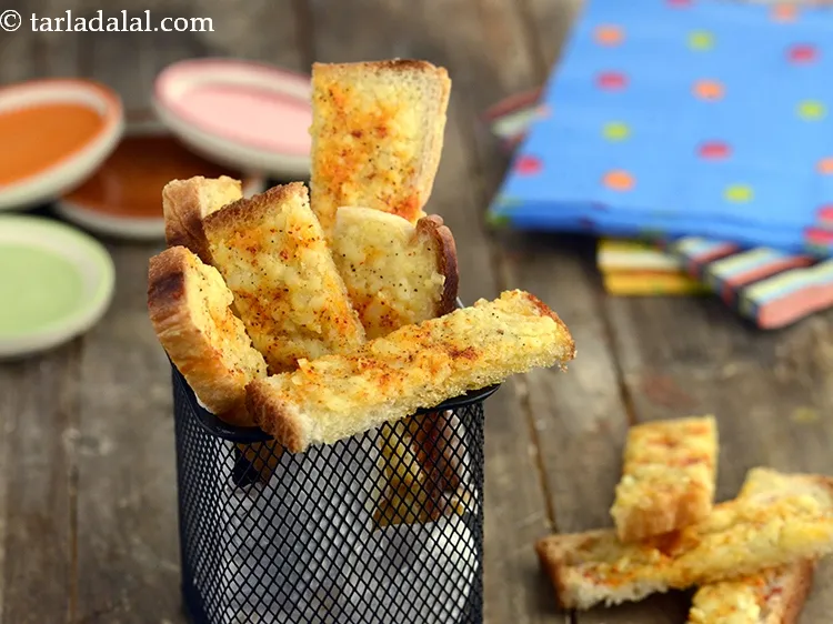 Step 18 – Cool slightly and cut each toast into 3 equal pieces vertically.