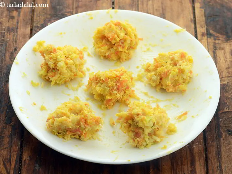 Step 19 – Divide this mixture into 6 equal portions.