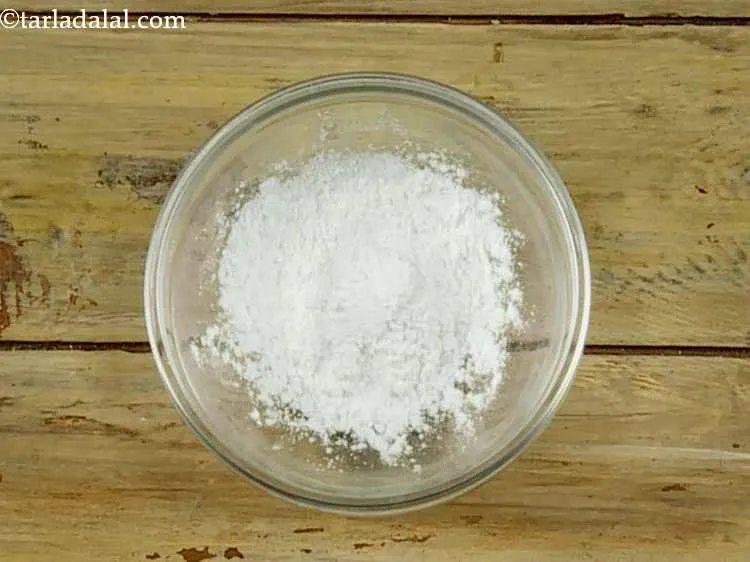 Step 1 – Take the cornflour in a small bowl.