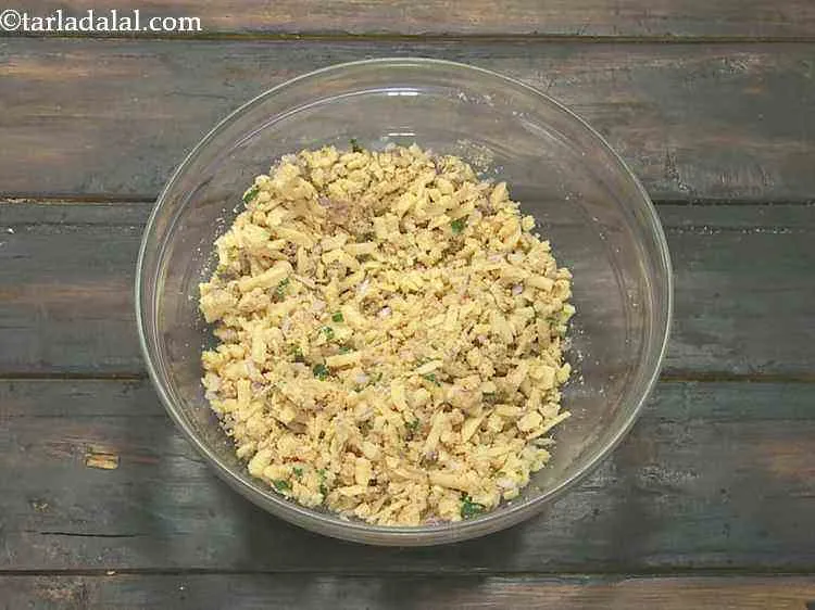 Step 10 – Season the mixture with salt. Be careful while adding salt as we have used cheese. …