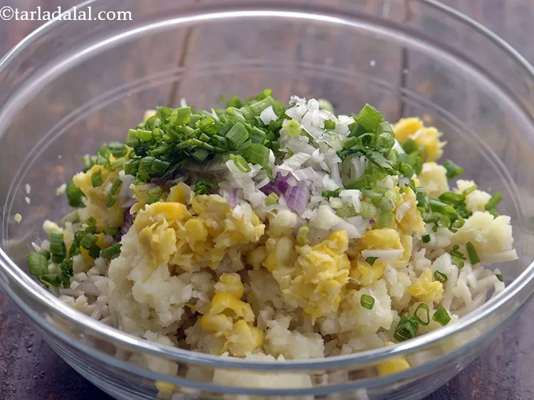 Step 15 – Add finely chopped spring onion whites and greens. You can even add coriander if you …