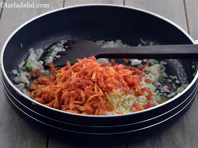 Step 7 – Now add the carrot. This will cut the salty elements and provide a little sweetness.&nbsp;