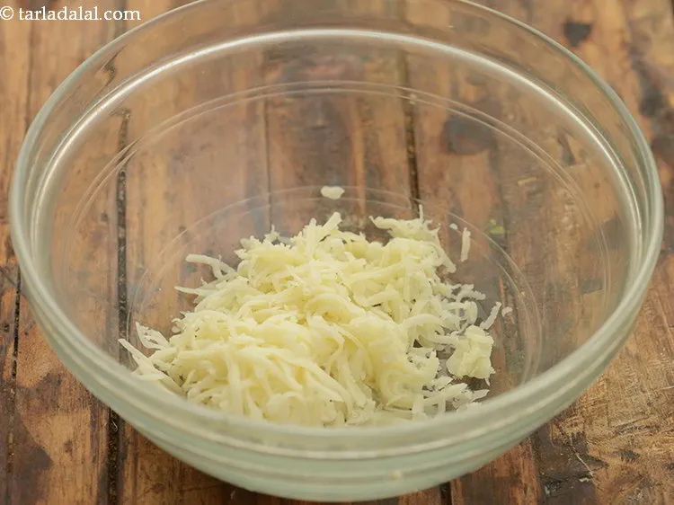 Step 19 – To prepare <strong>cheesy penne pasta</strong>, in a bowl take mozzarella cheese. You can use any …