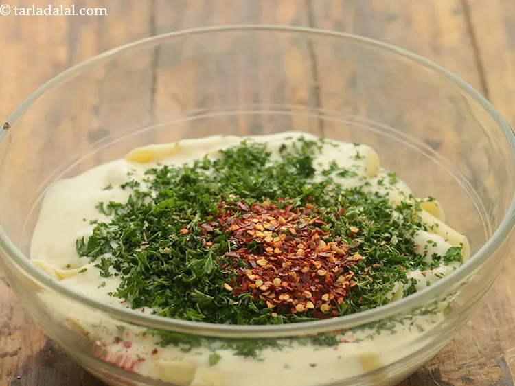 Step 26 – Add chilli flakes. You can add nutmeg powder if you wish to.&nbsp;